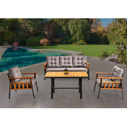 Ela Çıtalı Bahçe Koltuk Takımı